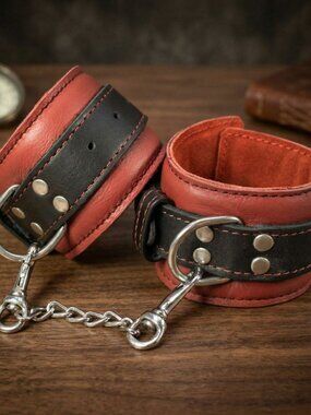 Genuine Leather Adjustable Wrist Cuffs | Premium Bondage Handcuffs for Couples